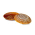 Ceramic Platter Round Hammered Honey